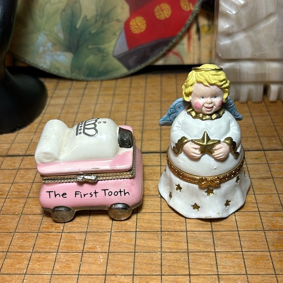 The First Tooth and Angel Trinket Boxes - Picture 1 of 10